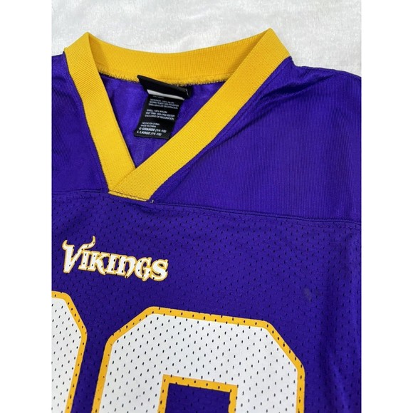 Adrian Peterson MINNESOTA VIKINGS Jersey Youth Large 14-16 #28 L Purple REEBOK - Picture 4 of 9